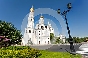 Ivan Grozny Bell Tower, Tsar Kolokol across road photo