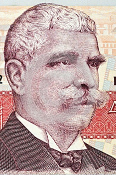 Ivan Minchov Vazov portrait from Bulgarian money