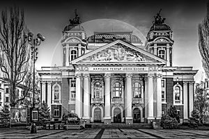 Ivan Vazov Theater in Sofia bw