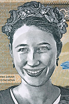 Ivana Sarah Pristachova a portrait from money