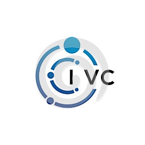 IVC letter technology logo design on white background. IVC creative initials letter IT logo concept. IVC letter design