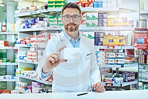 Ive got just what you need. Cropped portrait of a handsome mature male pharmacist working in a pharmacy.