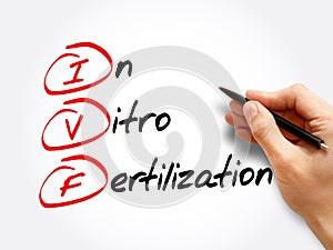 IVF - In Vitro Fertilization, acronym health concept