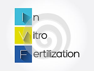 IVF - In Vitro Fertilization acronym, medical concept background