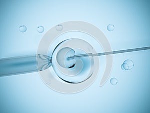 IVF (in vitro fertilization) 3D digital illustration. Fertility concept photo