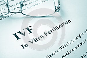 IVF In Vitro Fertilization. photo