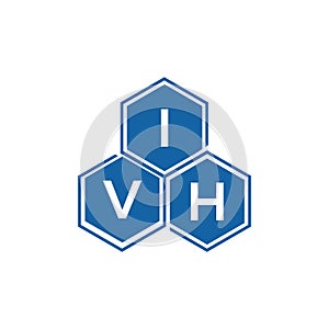 IVH letter logo design on white background.IVH creative initials letter logo concept.IVH vector letter design