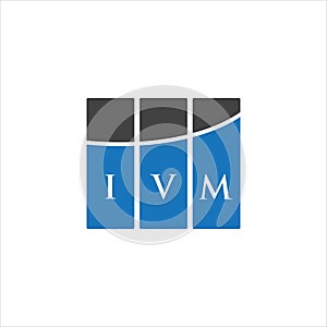 IVM letter logo design on WHITE background. IVM creative initials letter logo concept. IVM letter design