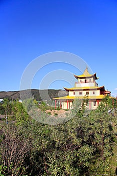 Ivolginsky Datsan on a bright summer day