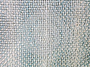 Ivory and Aqua Chenille Design photo