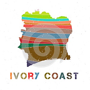 Ivory Coast map design.