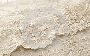 Ivory-colored lace cloth