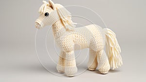Ivory Crochet Pony: A Delightful Handmade Toy By Danielle Holmes photo