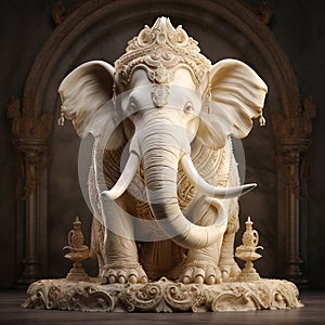Ivory Elephant Statue