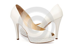 Ivory female wedding footwear