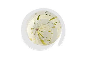 Ivory gaya melon with green and yellow marks