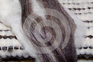 Ivory and grey wool