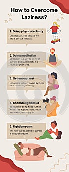 Ivory Illustration Modern Overcome Laziness Infographic photo