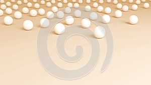 Ivory marbles on top background