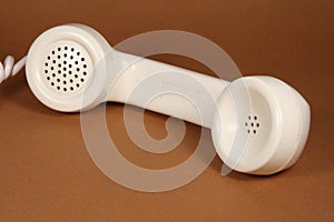 Ivory Rotary Phone Handset