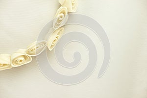 Ivory wedding flower wreath