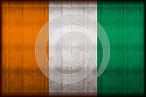 Ivorycoast rusty flag illustration
