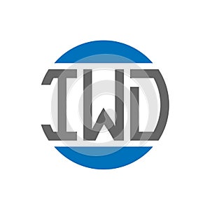IWD letter logo design on white background. IWD creative initials circle logo concept. IWD letter design