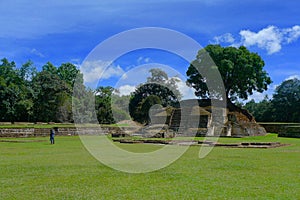 Iximche ancient mayan ruins photo