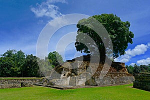 Iximche Mayan ruins in TecpÃÂ¡n, Guatemala photo