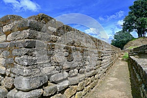 View of Iximche Mayan ruins in TecpÃÂ¡n, Guatemala photo