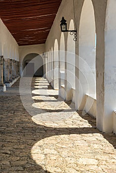 Izamal Monastery Corridor photo