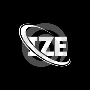 IZE logo. IZE letter. IZE letter logo design. Initials IZE logo linked with circle and uppercase monogram logo. IZE typography for