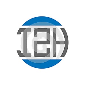 IZH letter logo design on white background. IZH creative initials circle logo concept. IZH letter design