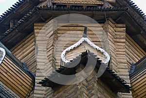 Izmailovo Kremlin in Moscow. Wooden church