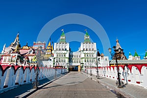 The Izmailovsky Kremlin and museum complex from the bridge in Mo