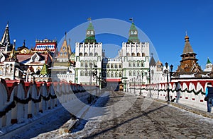 The Izmaylovsky Kremlin built in 1997 historical and architectural and cultural entertainment complex.