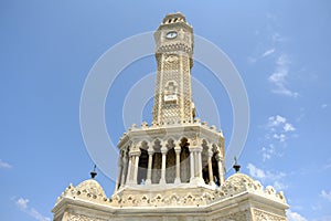 Izmir City, Turkey. Old clock tower