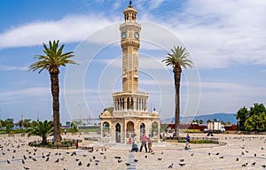 Izmir Clock Tower is a historic clock tower located at the Konak Square.