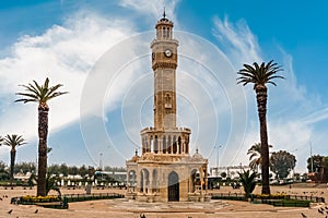 Izmir Clock Tower in Konak square. Famous place