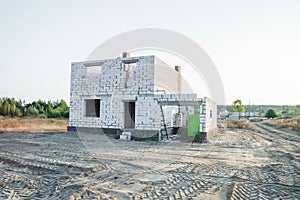 IZOBLOK BUILDING SYSTEM. Construction of the Unfinished house