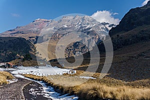 Iztaccihuatl volcano seen from La Joya