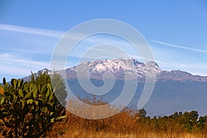 Iztaccihuatl volcano view from tlaxcala city, mexico XVIII photo