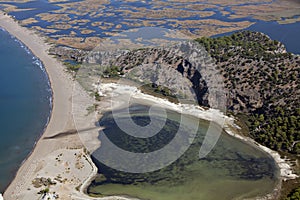 Iztuzu beach and delta of Dalyan river photo