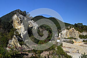 Izumiyama Kaolin Quarry in Arita, Kyushu Island