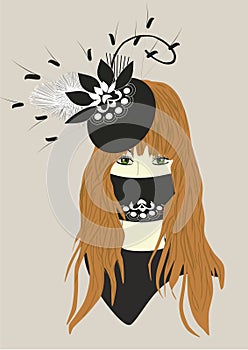 Izzy`s Fascinator Hat and Mask