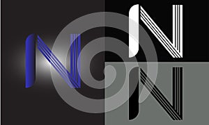 JLetter N logo design gradient creative minimal monogram symbol