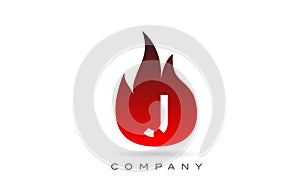 J blue fire flames alphabet letter logo design. Creative icon template for company and business