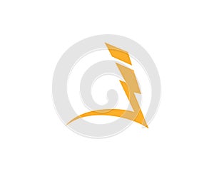 j electric bolt letter logo