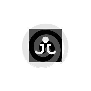 J Letter people logo business
