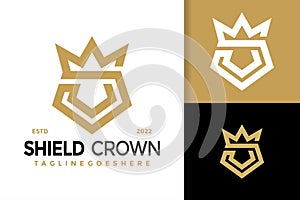 J Letter Shield Crown Logo Design, brand identity logos vector, modern logo, Logo Designs Vector Illustration Template